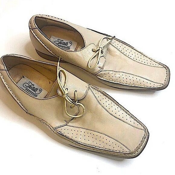 Fratelli Mens Size 9 Leather Loafers Slip On Spanish Square Toe Dress Shoes - Picture 1 of 9